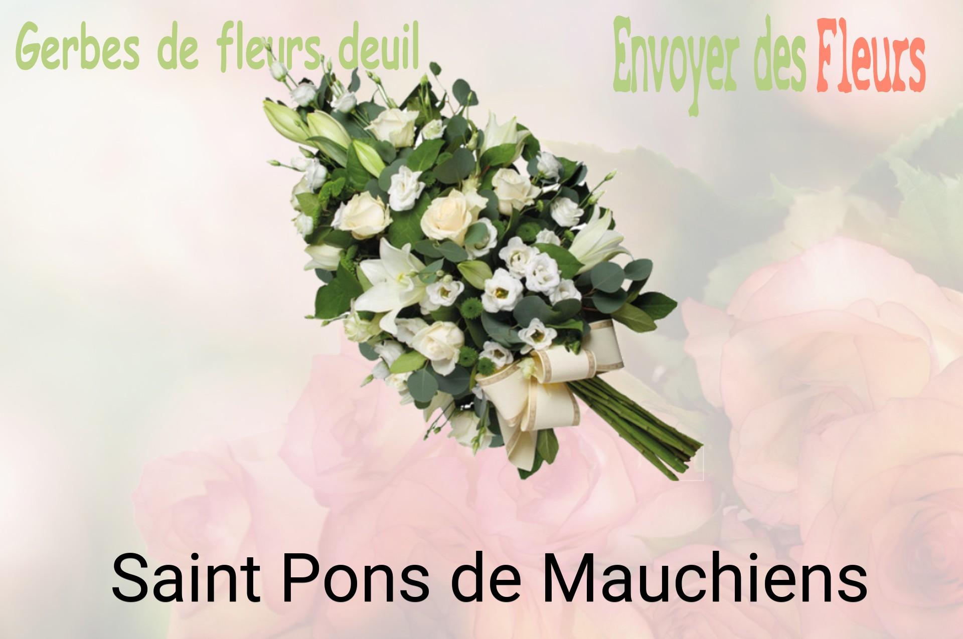 Gerbe de fleurs de deuil livrée à Saint-Pons-de-Mauchiens